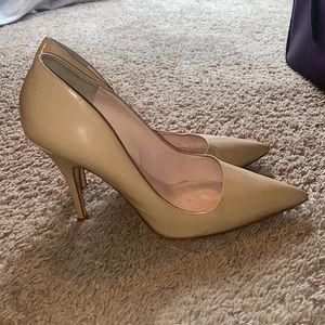 Kate Spade Nude Patent Leather Heels, Size 10